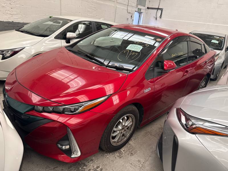 2018 Toyota Prius PHV S Navigation Package Safety in red, HDG Cars Rowley Regis